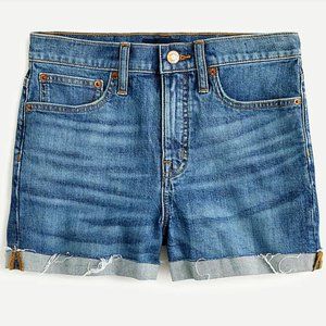 JCrew high waisted denim shorts in faded indigo